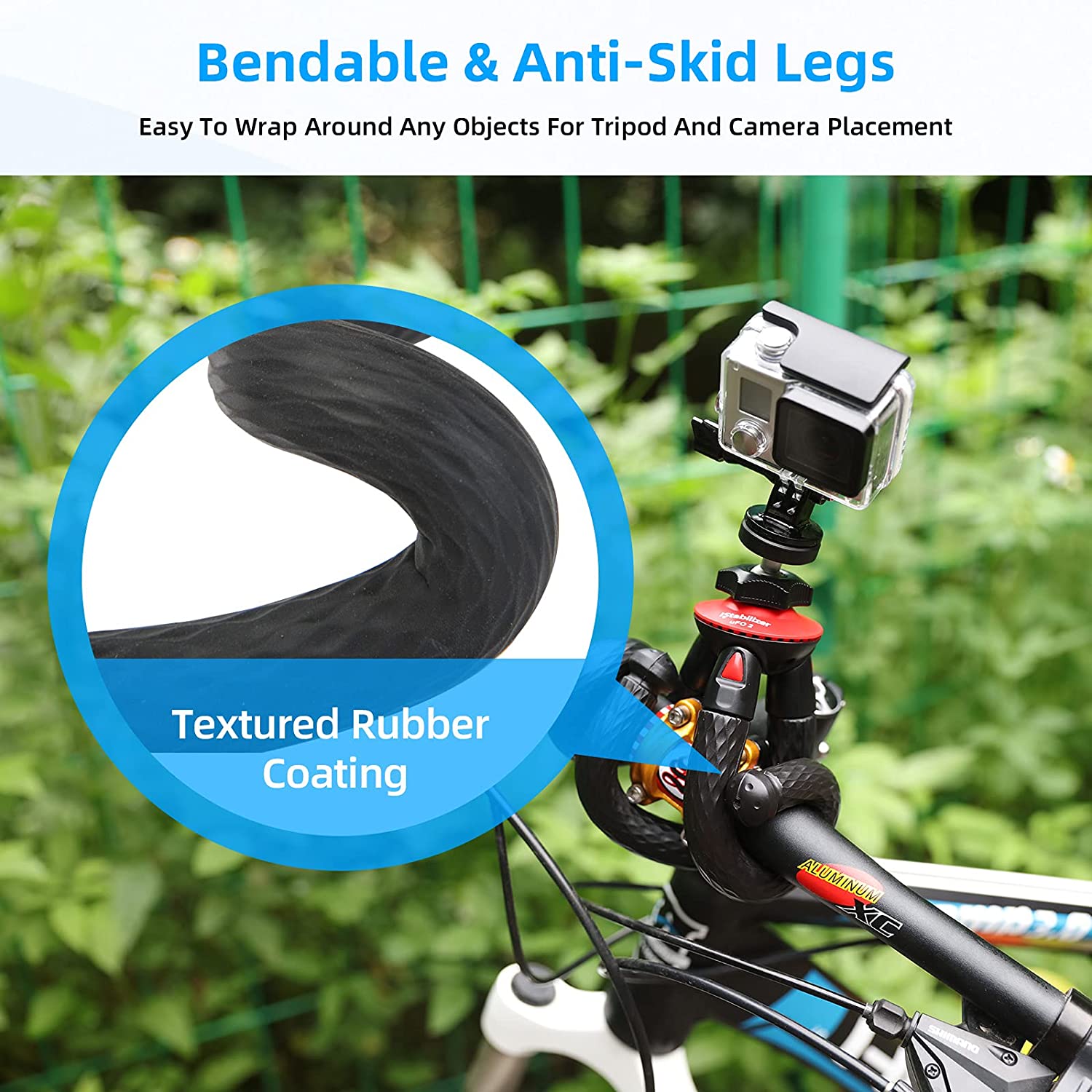 The holder has good extensibility and can be fixed on the front of a bicycle.