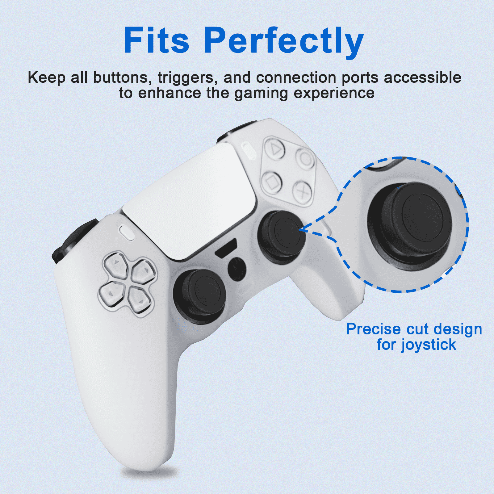 The controller case seamlessly fits the controller without affecting gameplay.