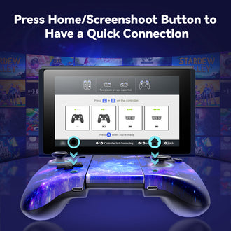 Quick Connection: Press the Home and Screenshot Button.