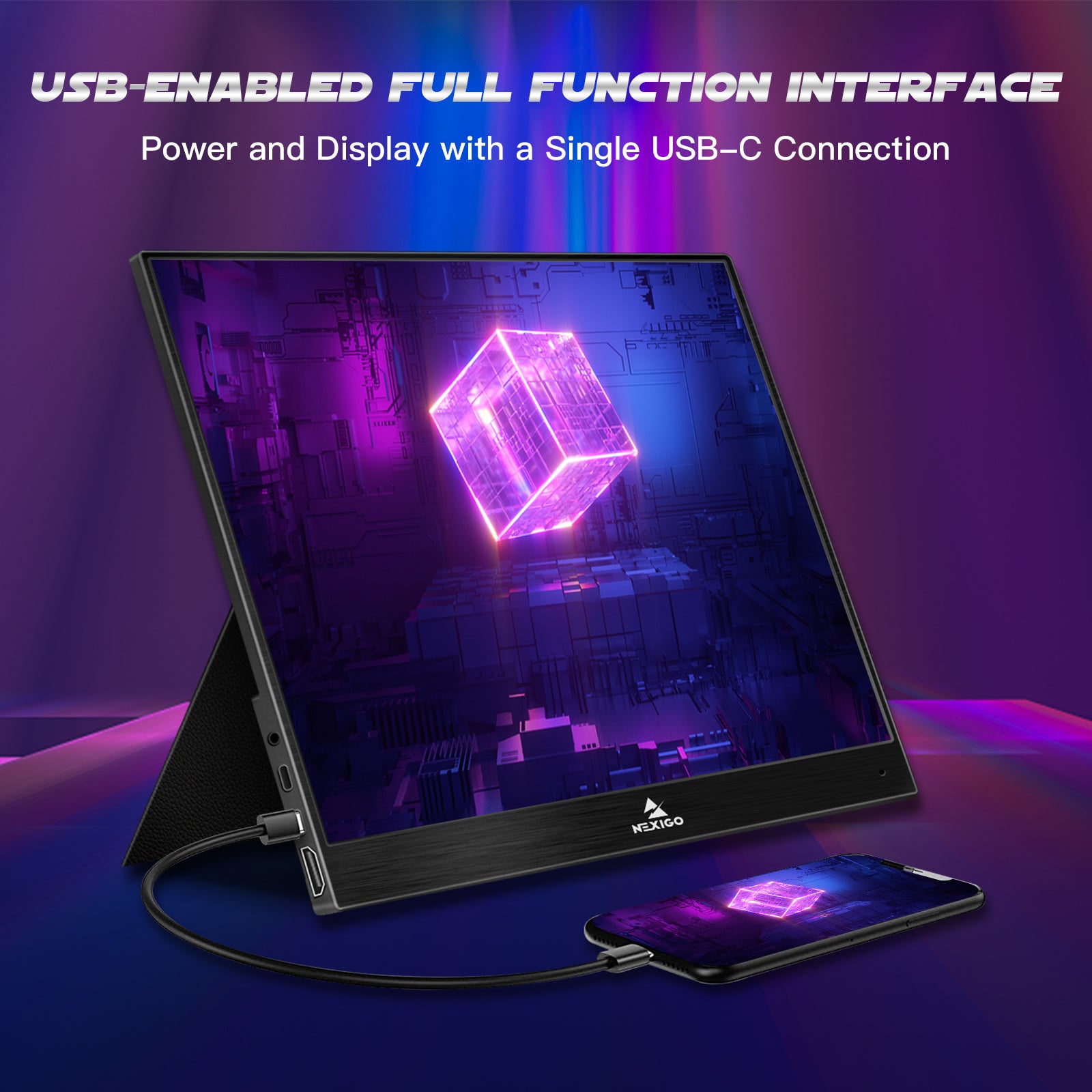 NexiGo NG17FGQ 17.3 Inch 300Hz Portable Monitor - Thumbnail 3