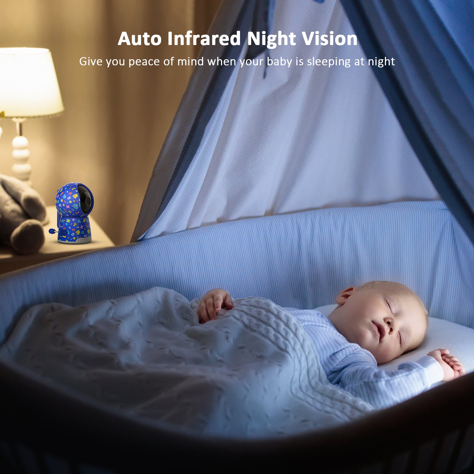 Auto Infrared Night Vision, clear vision even at night.