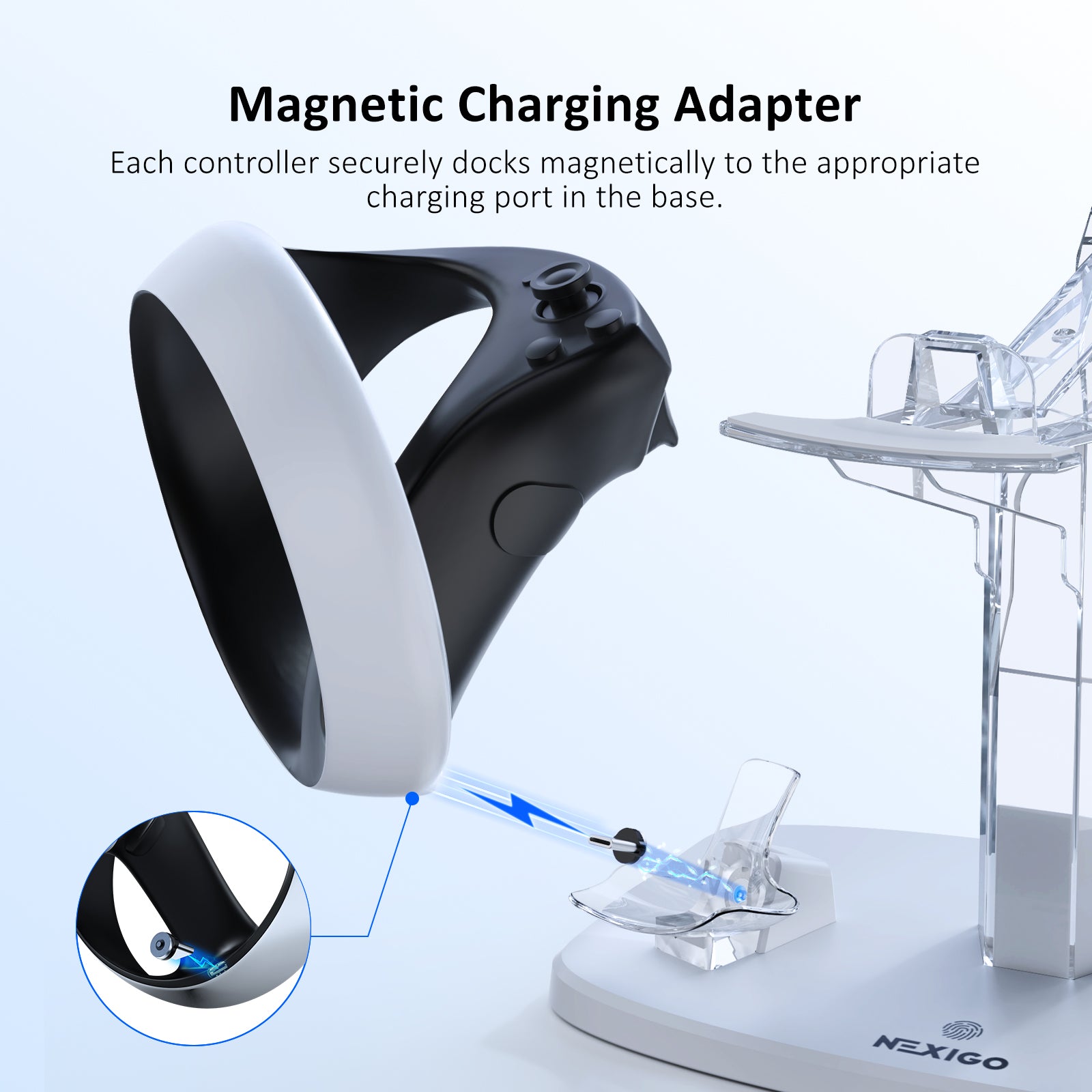Install Magnetic Charging Adapter for controller charging.