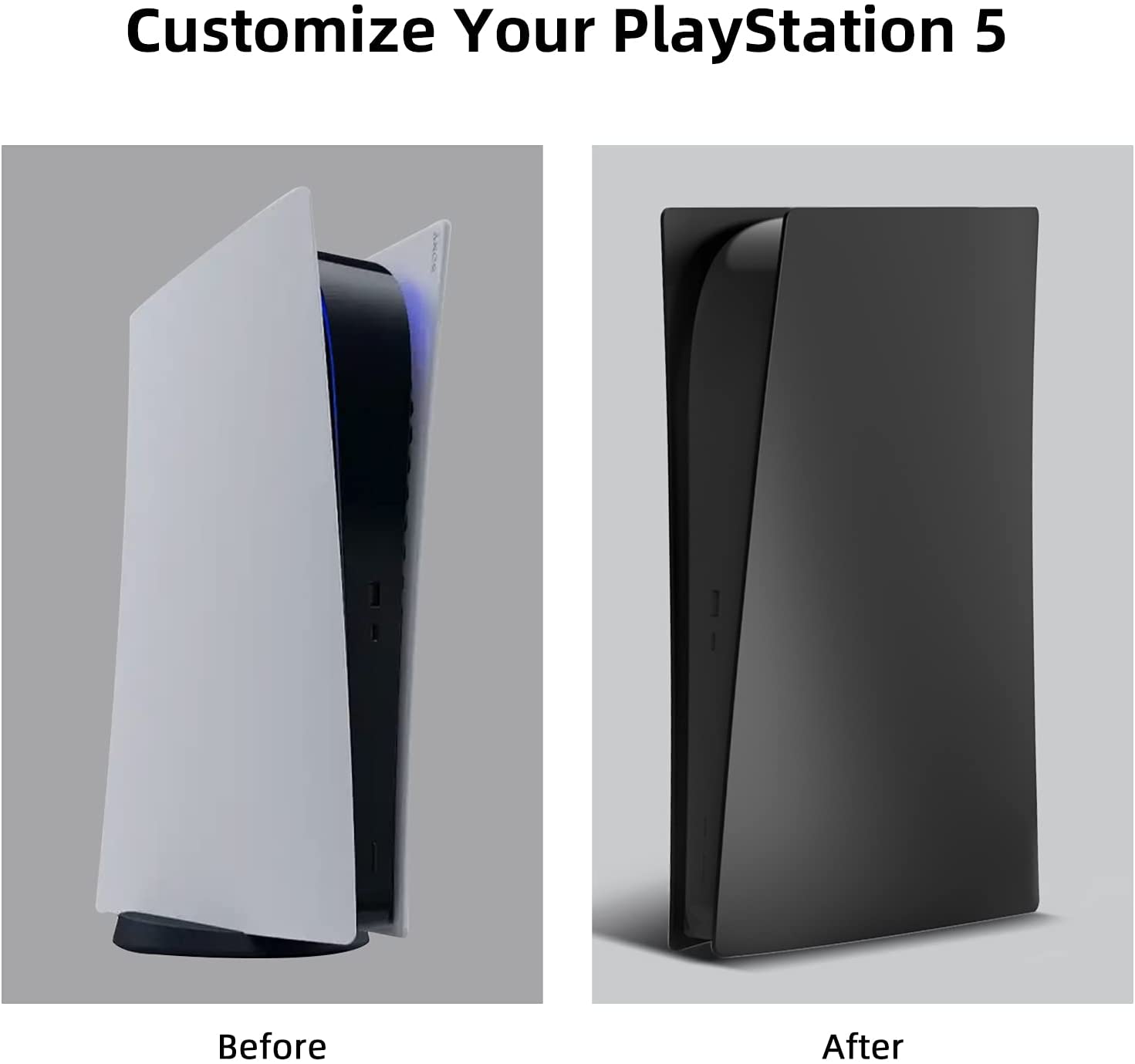 Customize your ps5 console cover from original white to black
