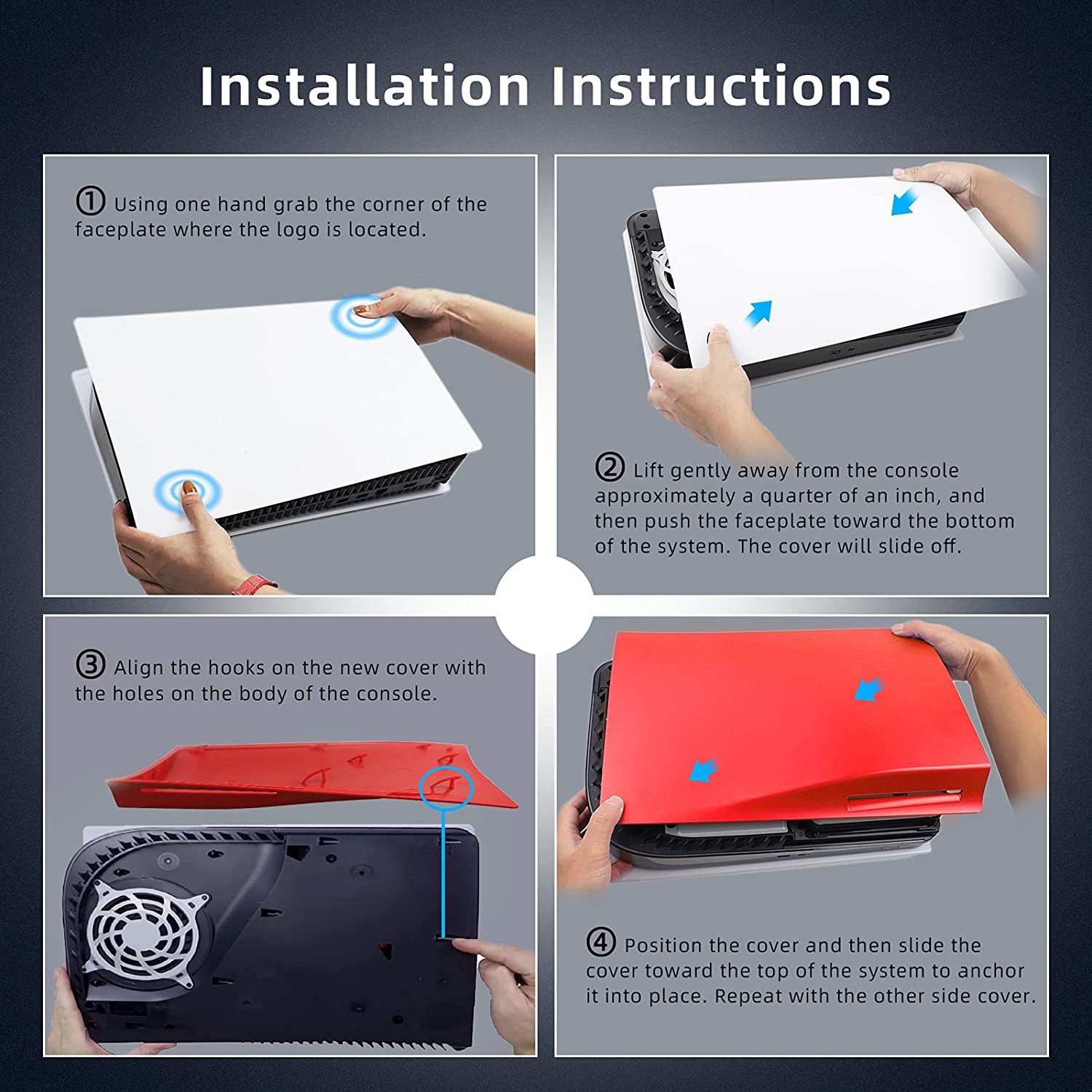 Step-by-step guide: Replace original console panel with this one.