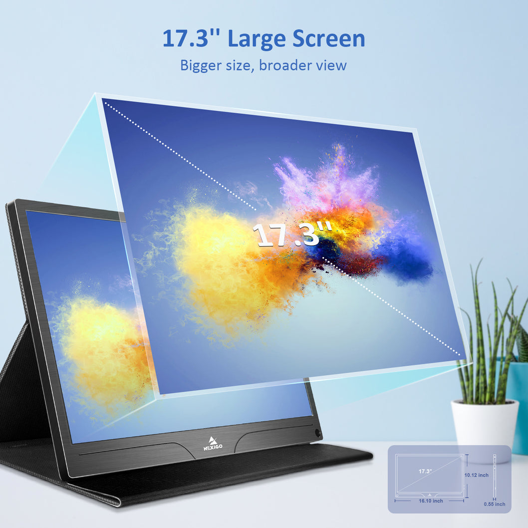 The Portable Monitor dimensions is 16.1
