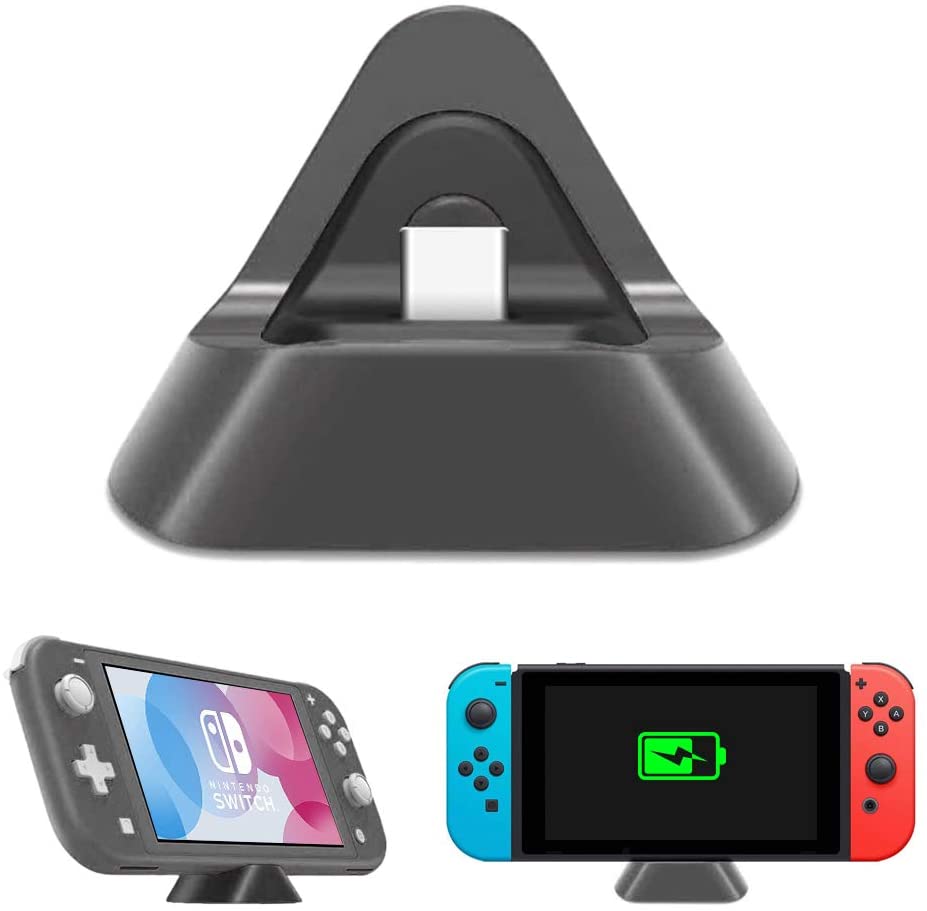 NexiGo Charger Dock for Switch/Nintendo_Switch Lite with Type C Port (Black)
