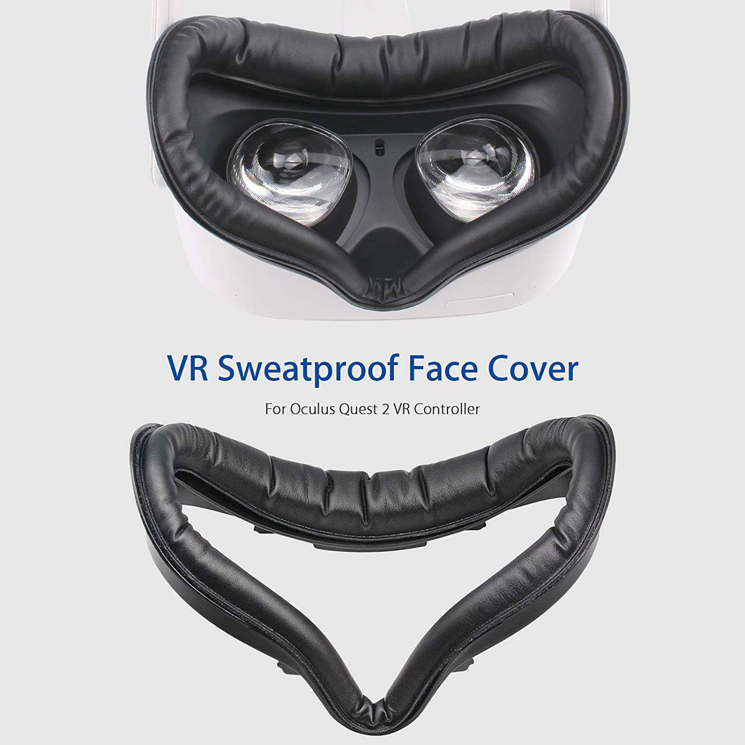 The sweat-resistant face mask is compatible with Oculus Quest 2 VR, providing a comfortable fit and preventing sweat buildup