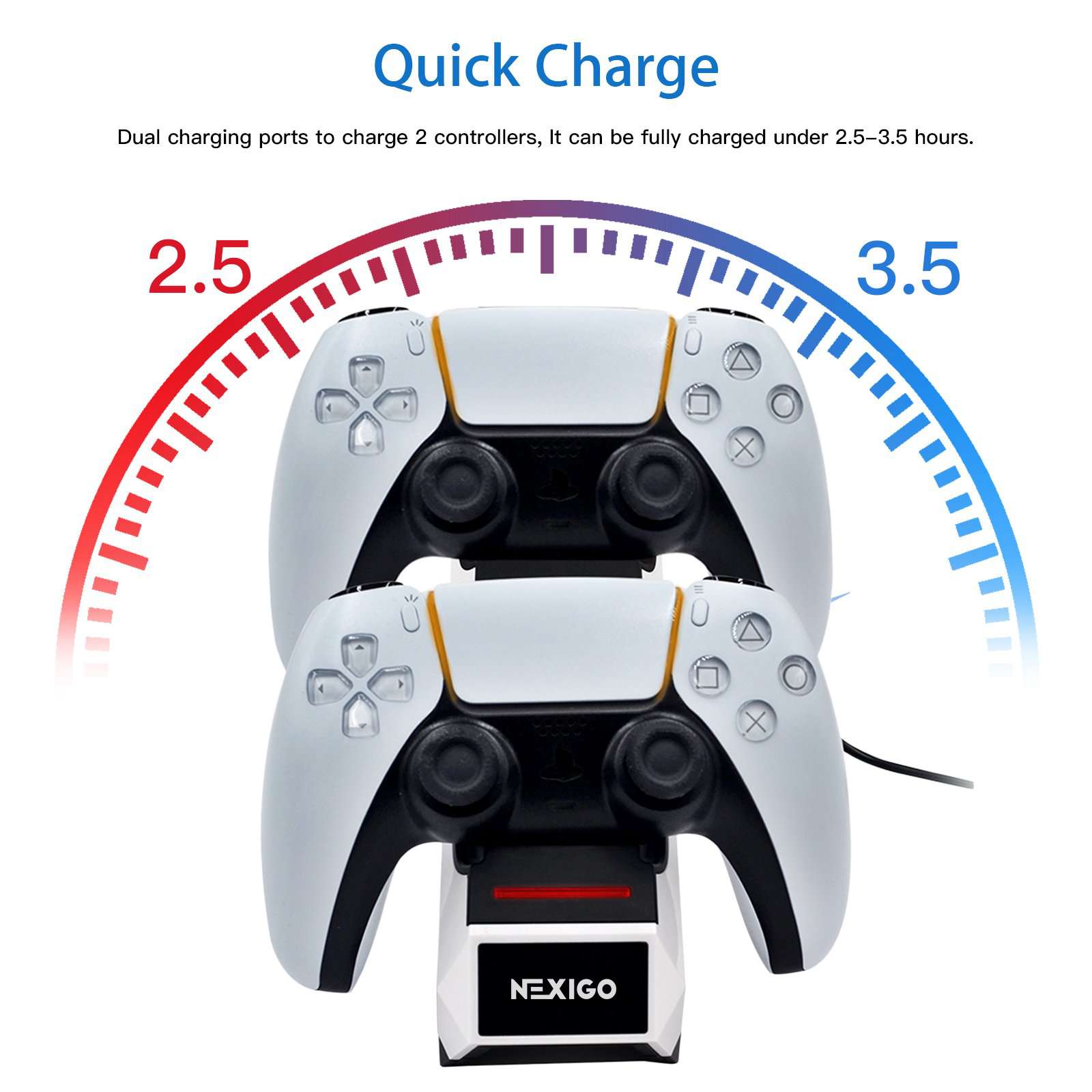 Fully charge your PS5 controller in 2.5-3.5 hours with this charging station