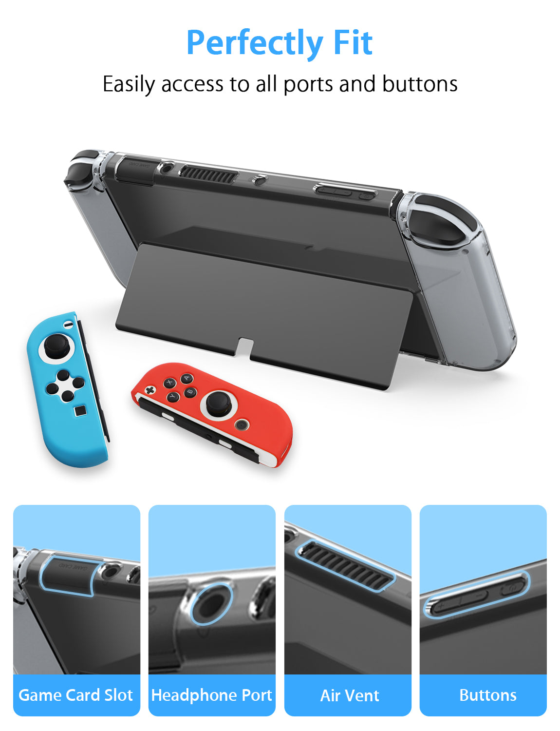 Protective Case is a perfect fit for a console, you can easily access all ports and buttons.