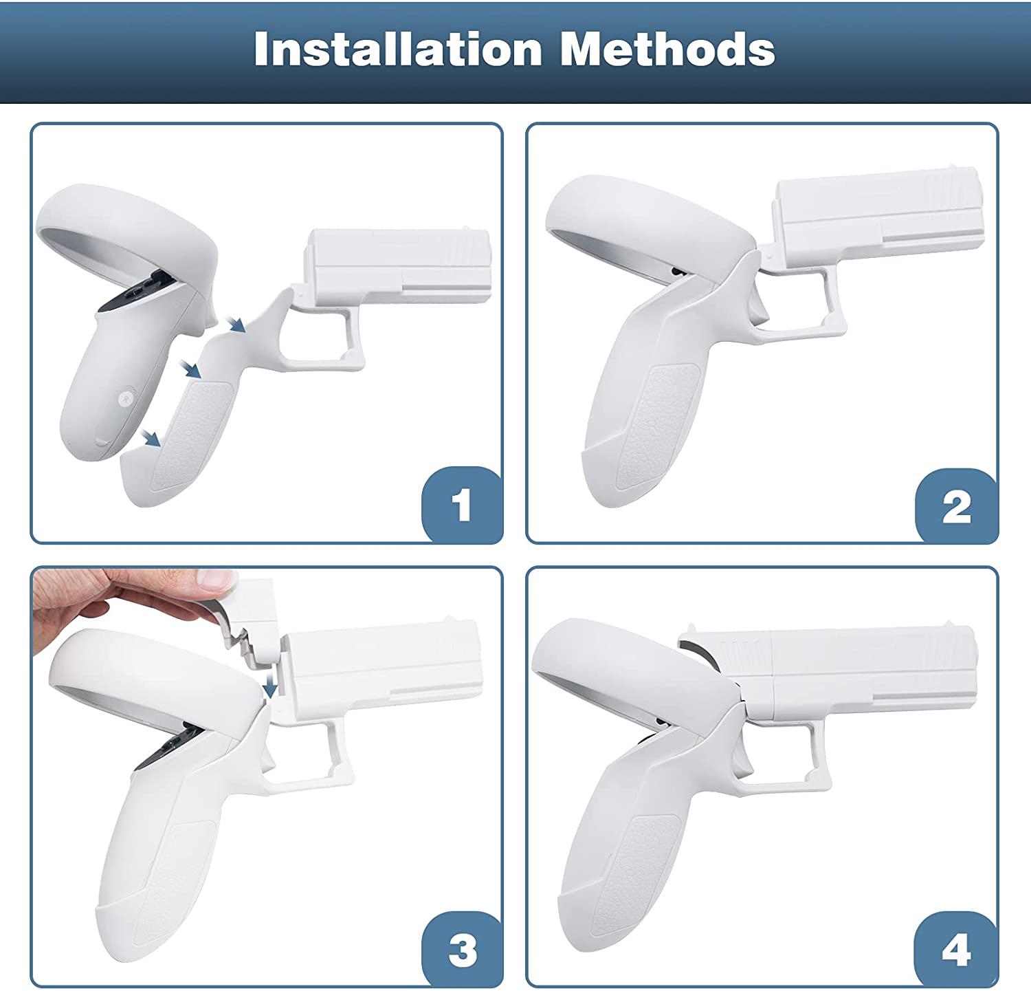 Step-by-step installation guide for this Grip Cover, providing detailed demonstrations.