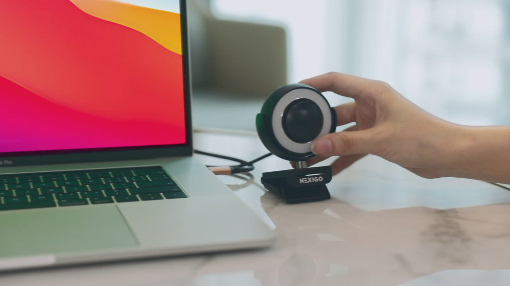 NexiGo N660E Webcam with Ring Light