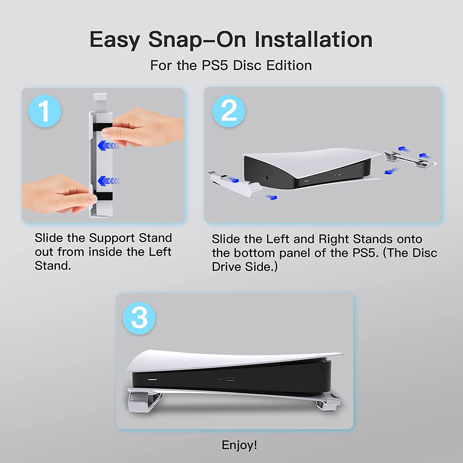 The installation guide for PS5 Disc Edition.