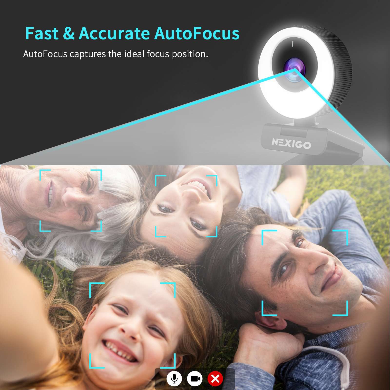 When a group of people use the N620E for video chatting, it can accurately autofocus on faces.