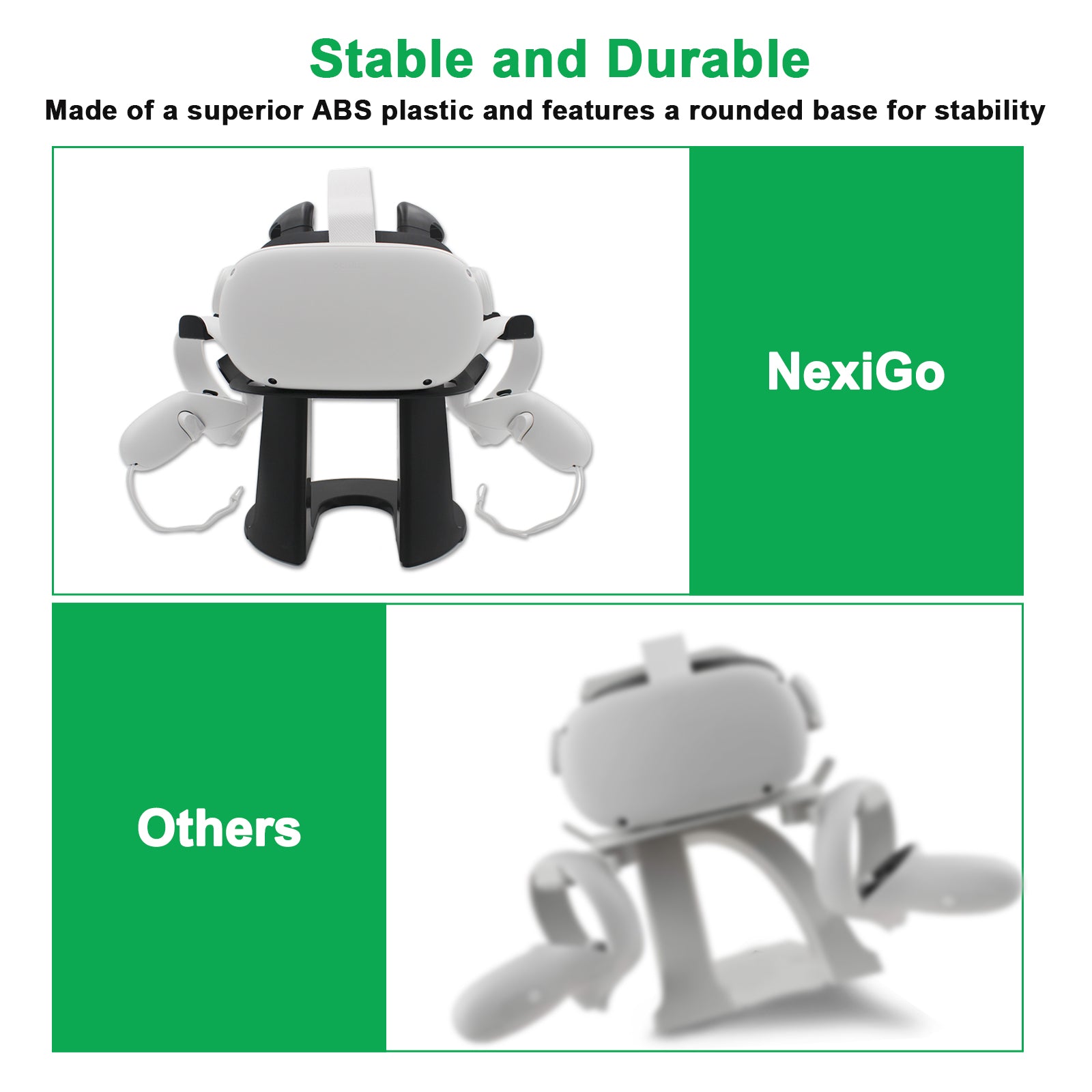NexiGo VR stand is stable and convenient to use, made of ABS material.