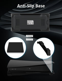 Built with silicone pads on the bottom of the horizontal stand, it provides a slip-resistant grip.