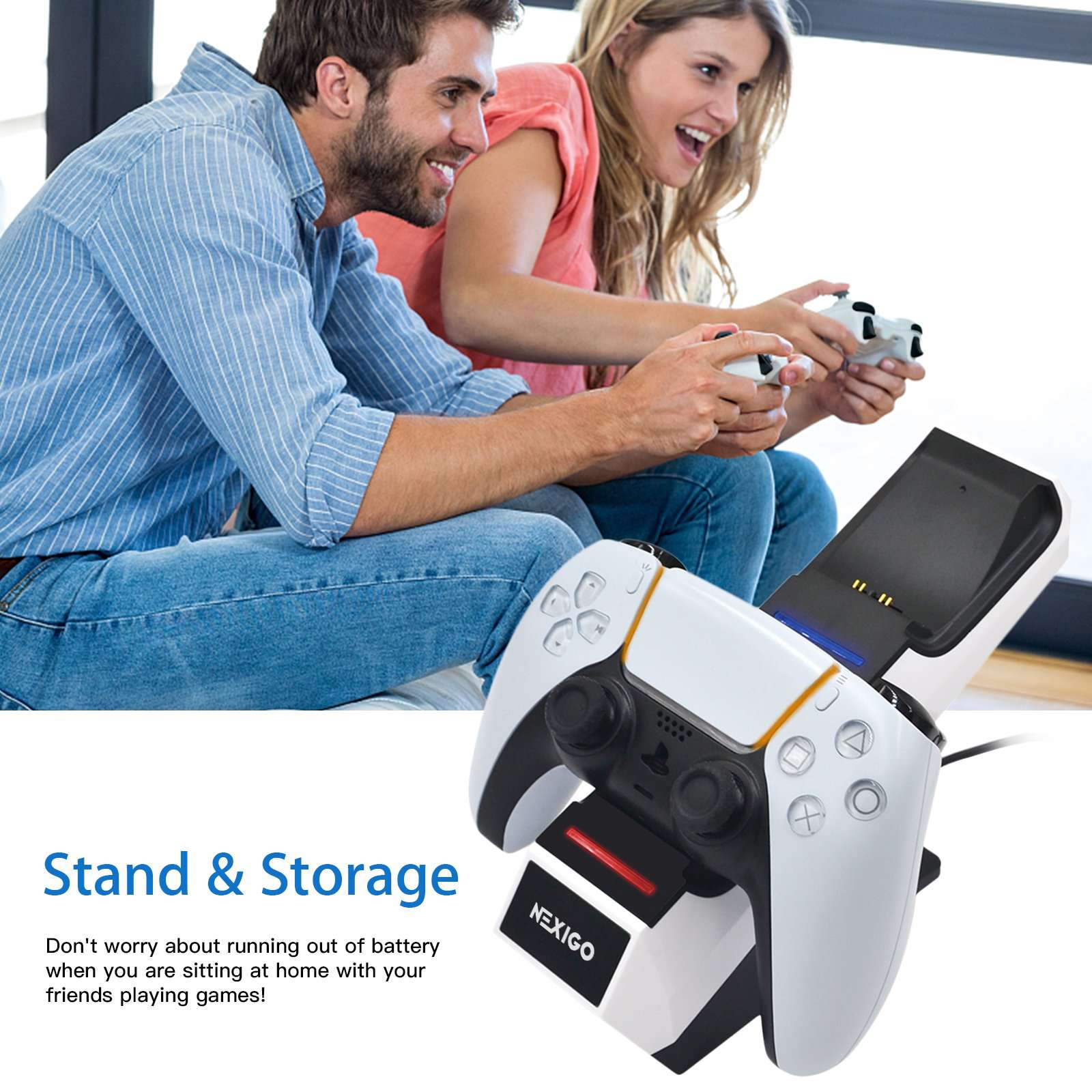Play PS5 games with peace of mind after two people have used the charging station.