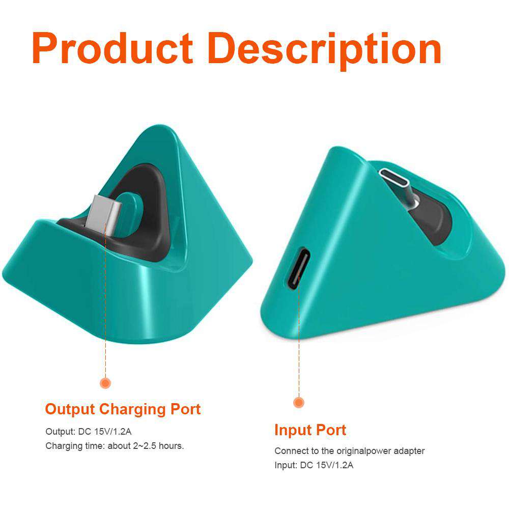 Front and back display showcasing product details such as Output Charging Port and Input Port.