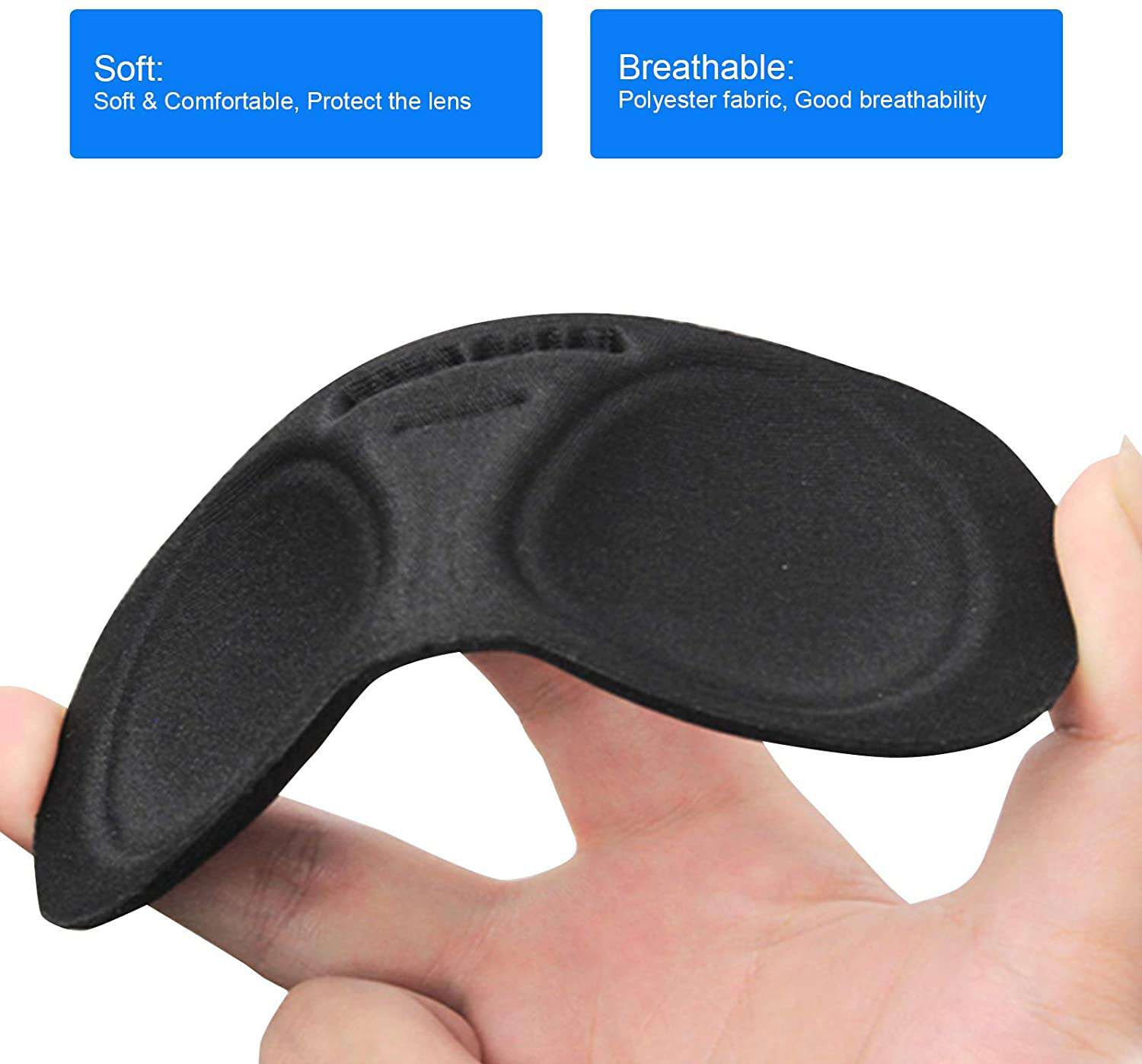 Breathable VR eye comfort foam pad for a comfortable and protective fit