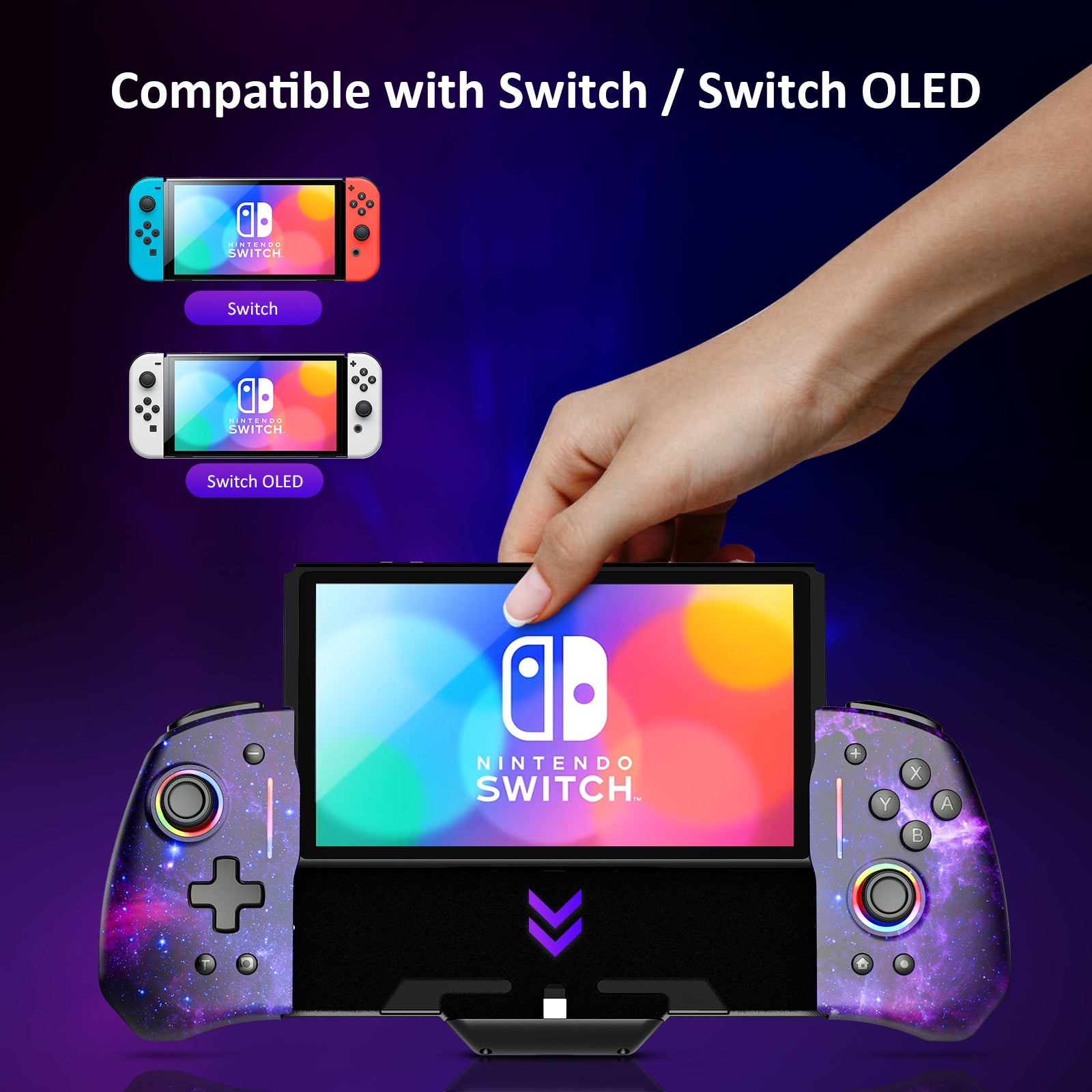 Gripcon controller is compatible with both Switch and Switch OLED versions.