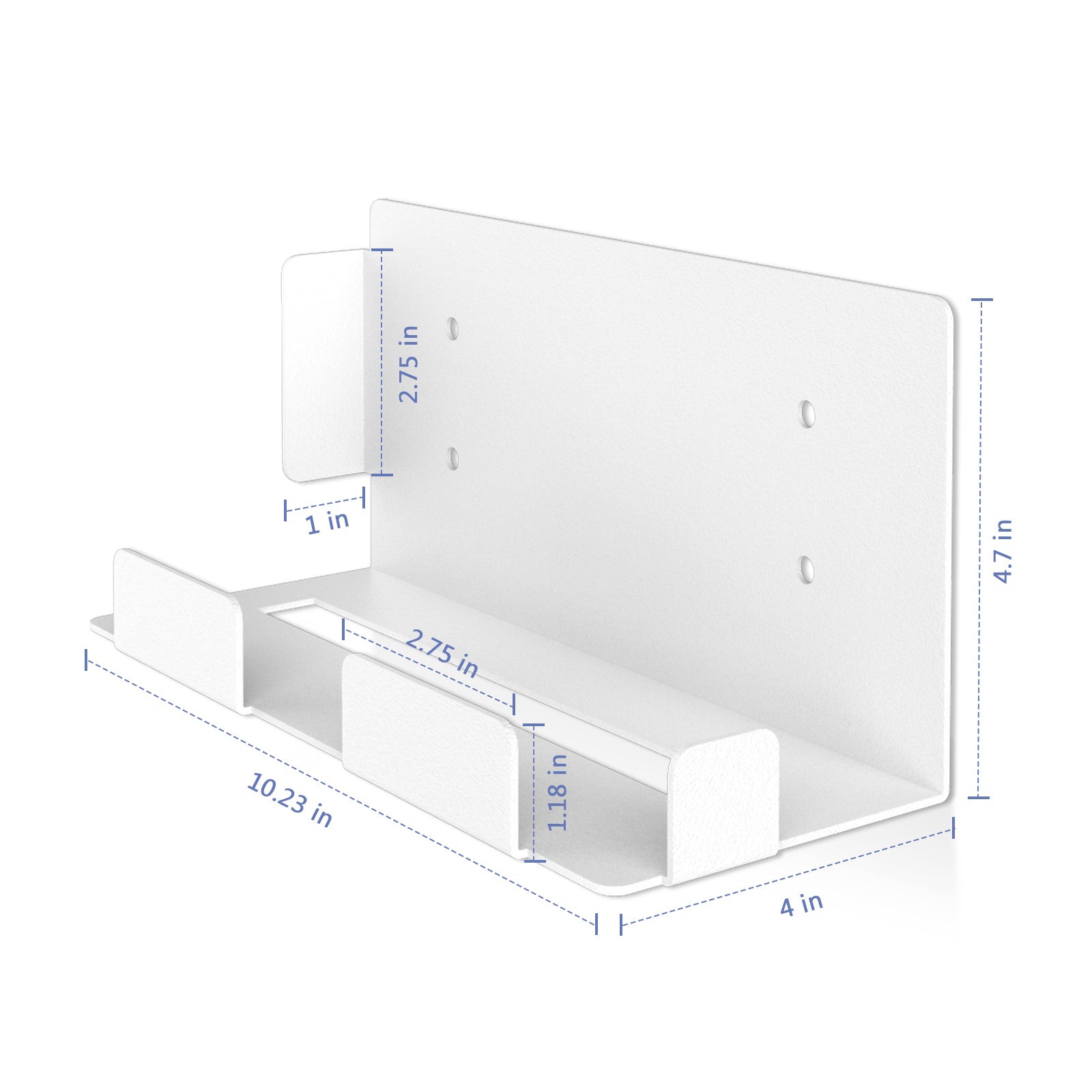 Wall mount size: Length 10.23'', Width 4'', Height 4.7''.