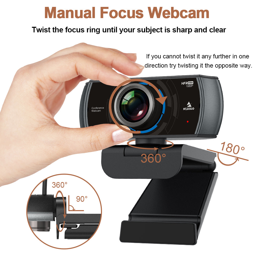 Users adjust focus by manually twisting the focus ring for a clear image
