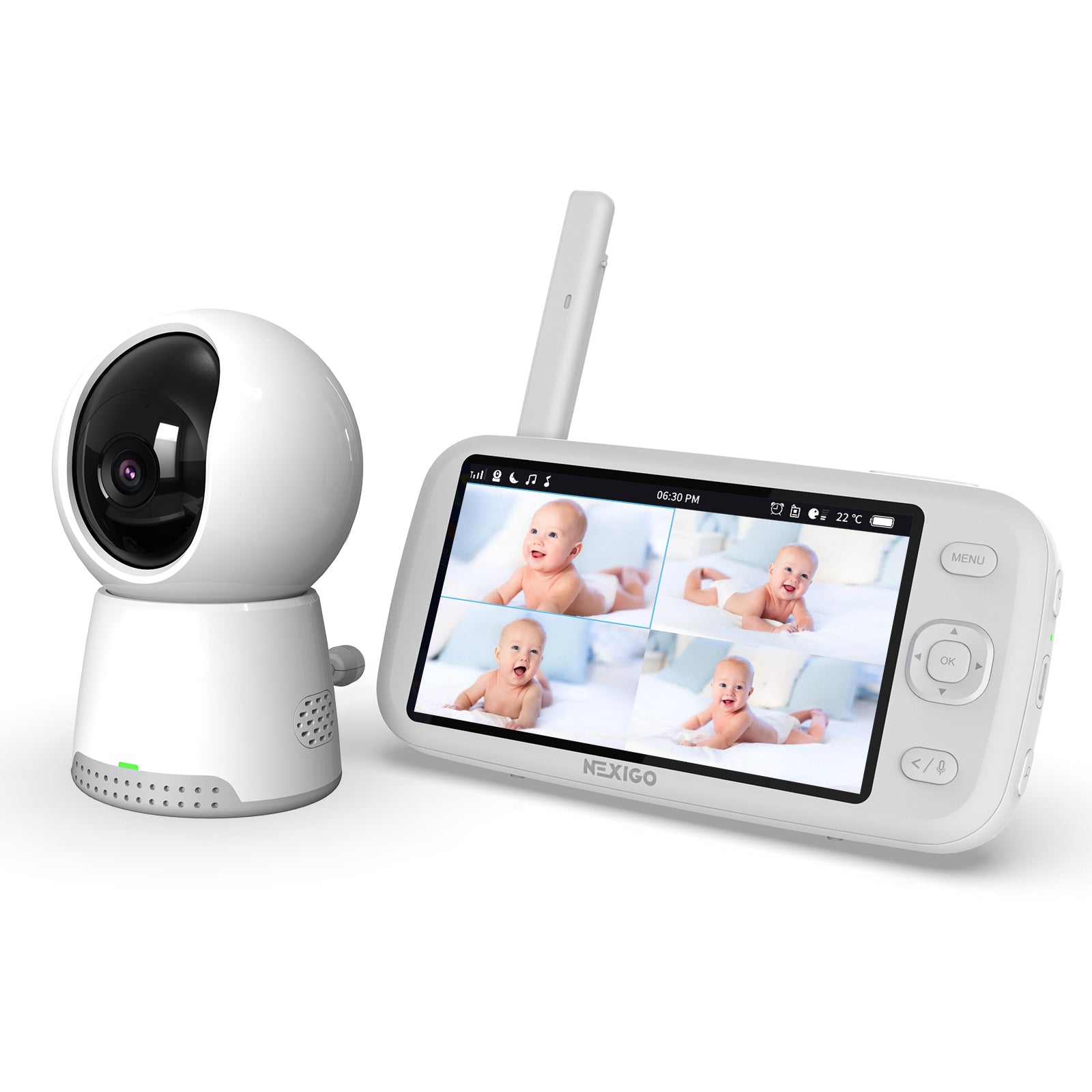 Video Baby Monitor with Camera and Audio (White)