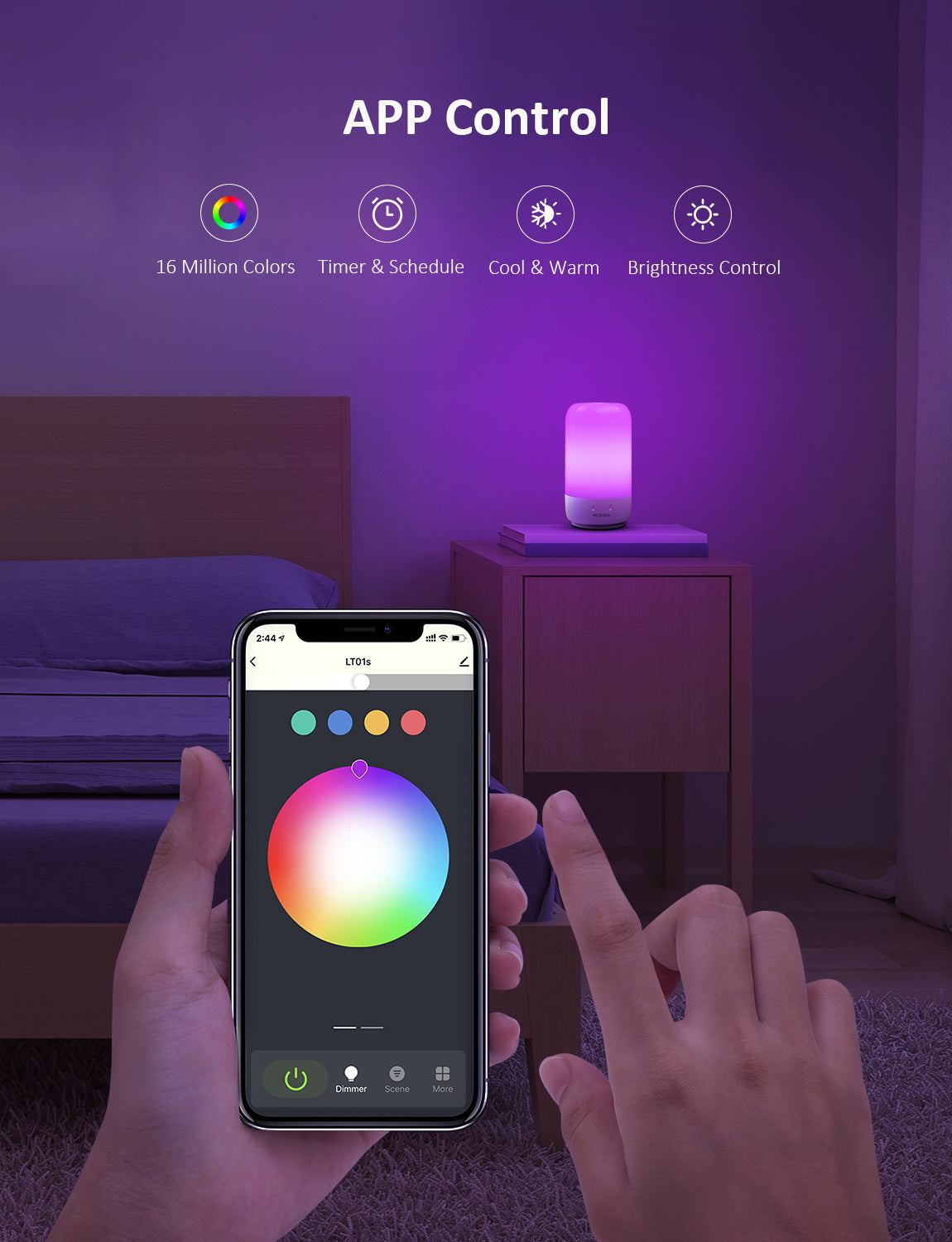Download the "NexiGo Home" APP to control your lamp with ease anywhere and anytime.