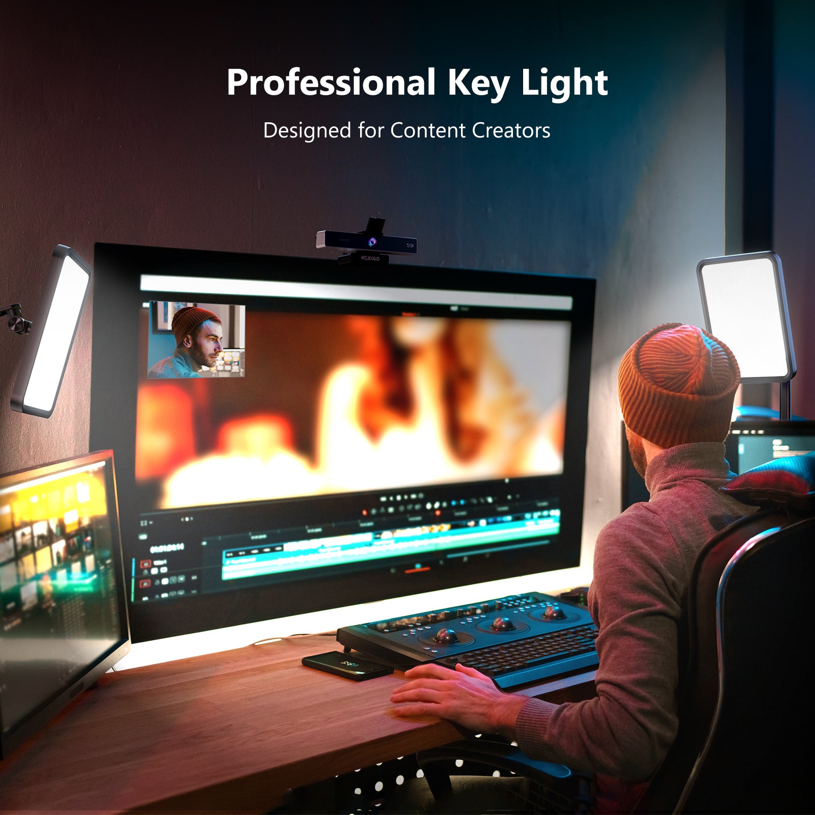 Professional key light designed for content creators
