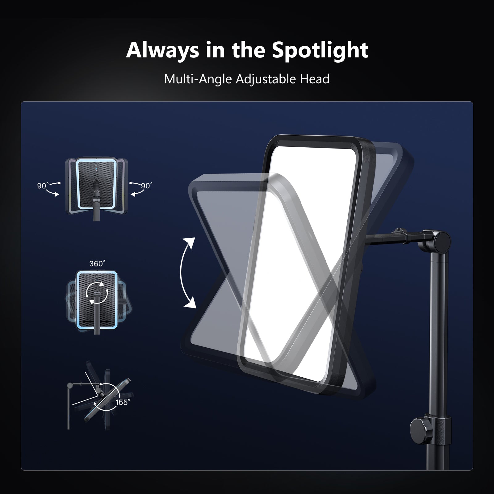 LT30 key light with multi-angle adjustable head