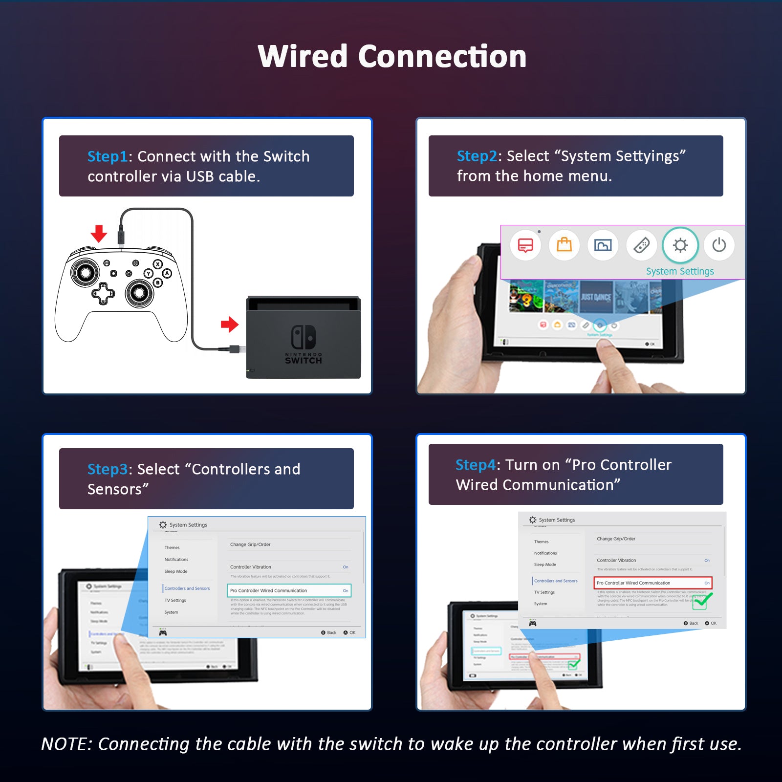 Demonstrated wireless controller pairing method.