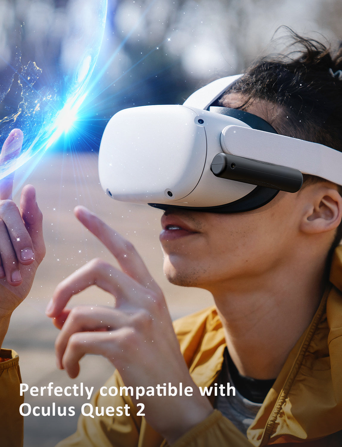 The battery pack is perfectly compatible with Oculus Quest 2.