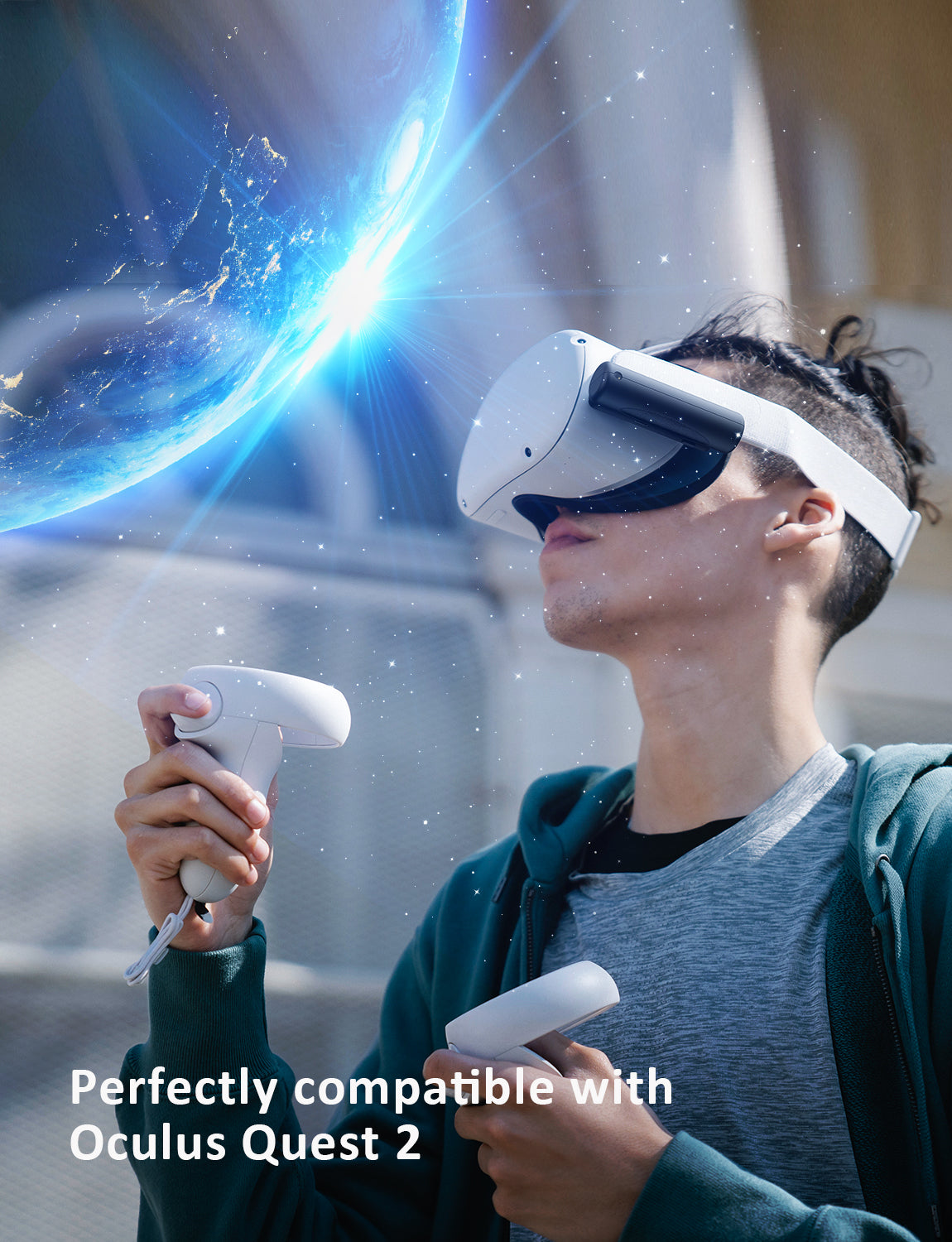 The battery pack is fully compatible with Oculus Quest 2. 