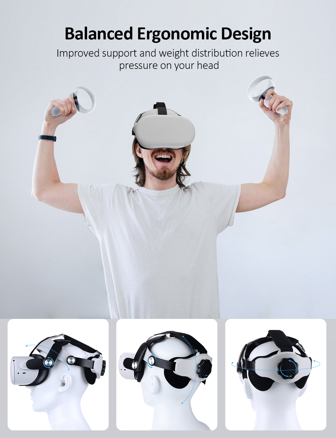 This headset can relieve pressure on your head when playing games.