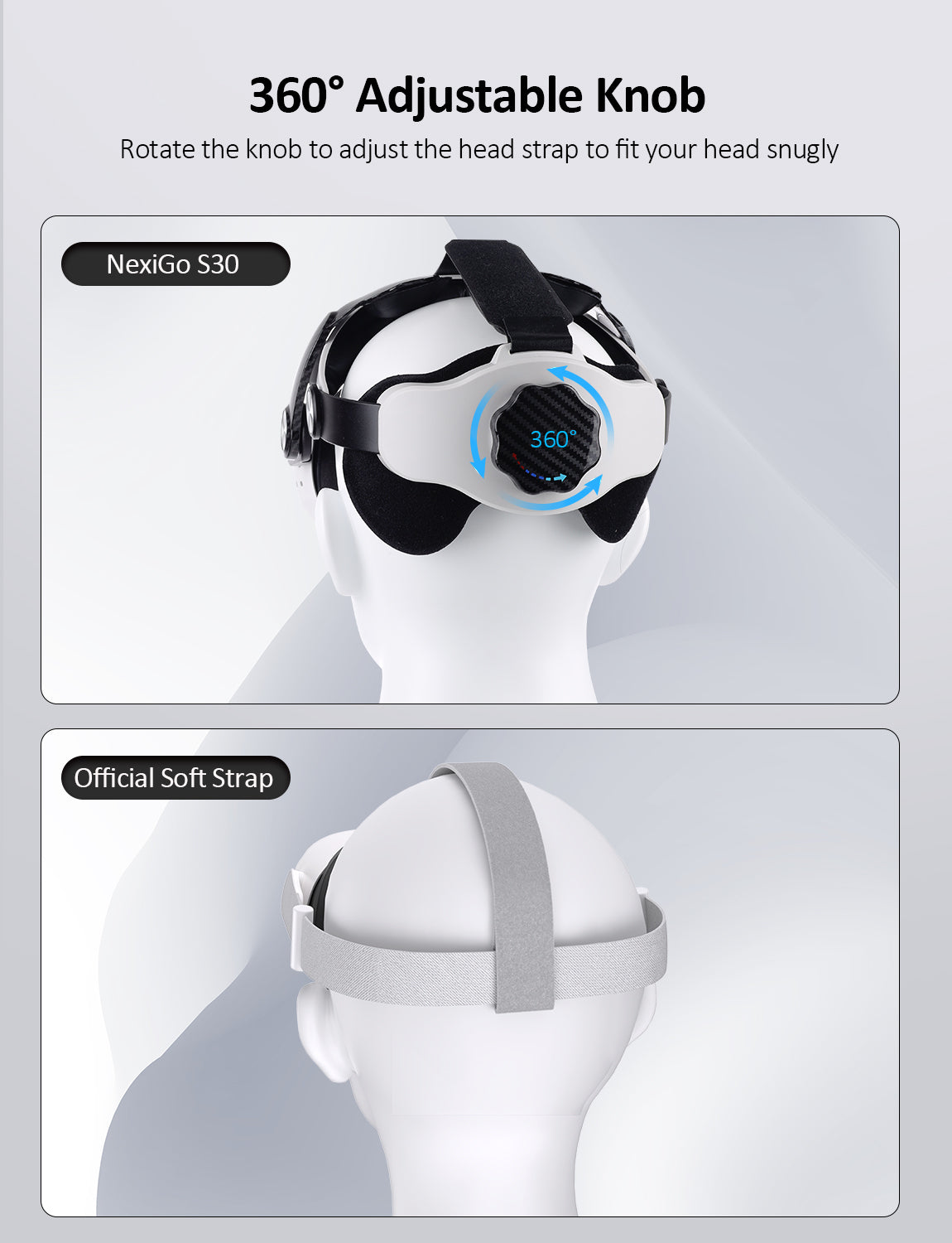 The NexiGo S30 is designed with an adjustable knob to fit your head snugly.