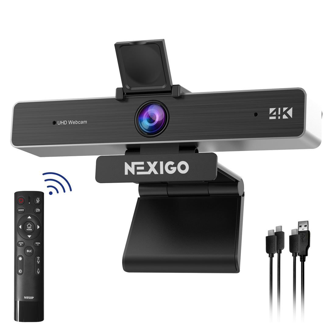 2021 NexiGo N950P 4K Zoomable Webcam with Remote and 5X Digital Zoom